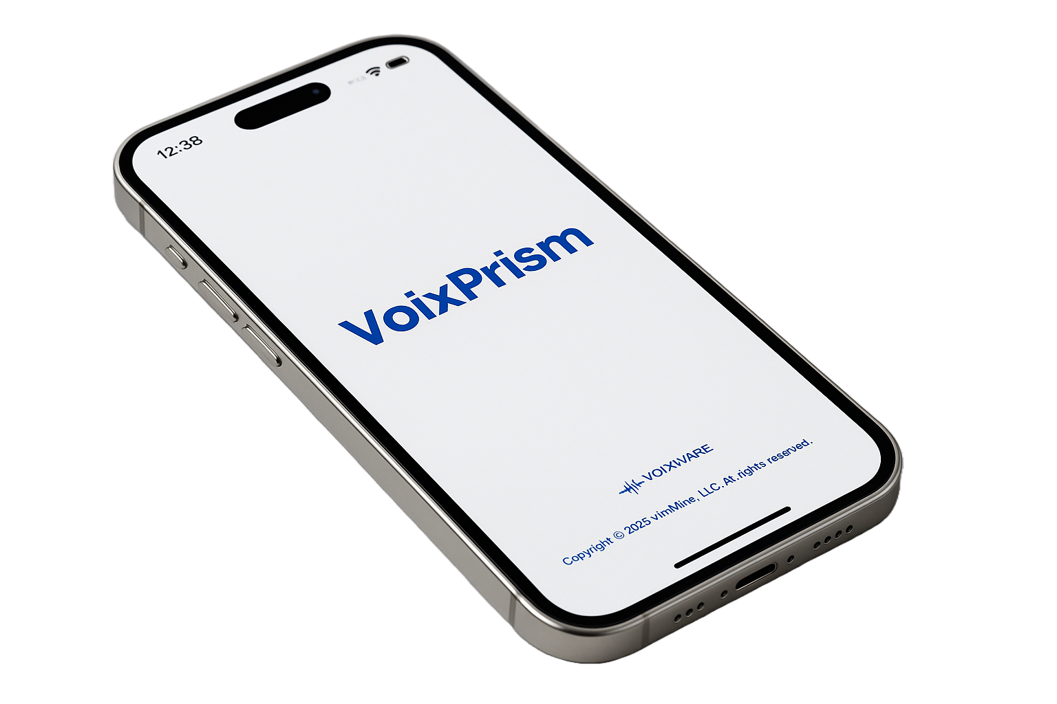 VoixPrism app mock-up