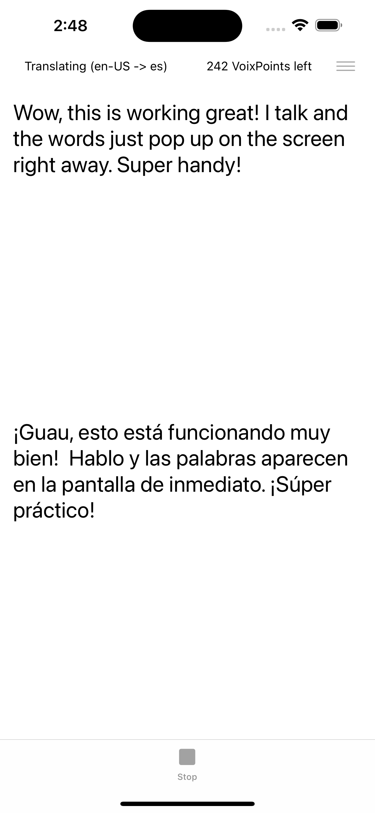 Translation view